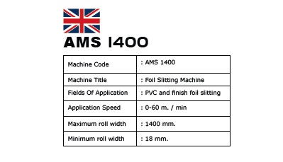 AMS 1400 Folyo Dilimleme Makinesi  4